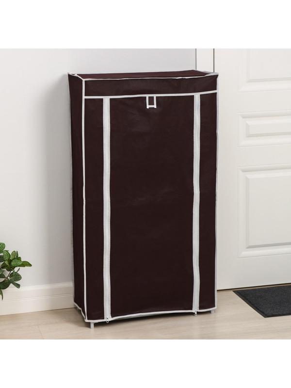 Обувница, 6 ярусов, 60×28×105 см, цвет кофейный