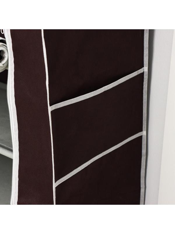 Обувница, 6 ярусов, 60×28×105 см, цвет кофейный