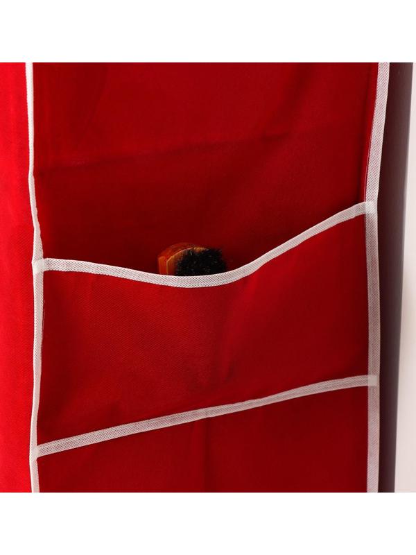 Обувница, 6 ярусов, 60×28×105 см, цвет бордовый