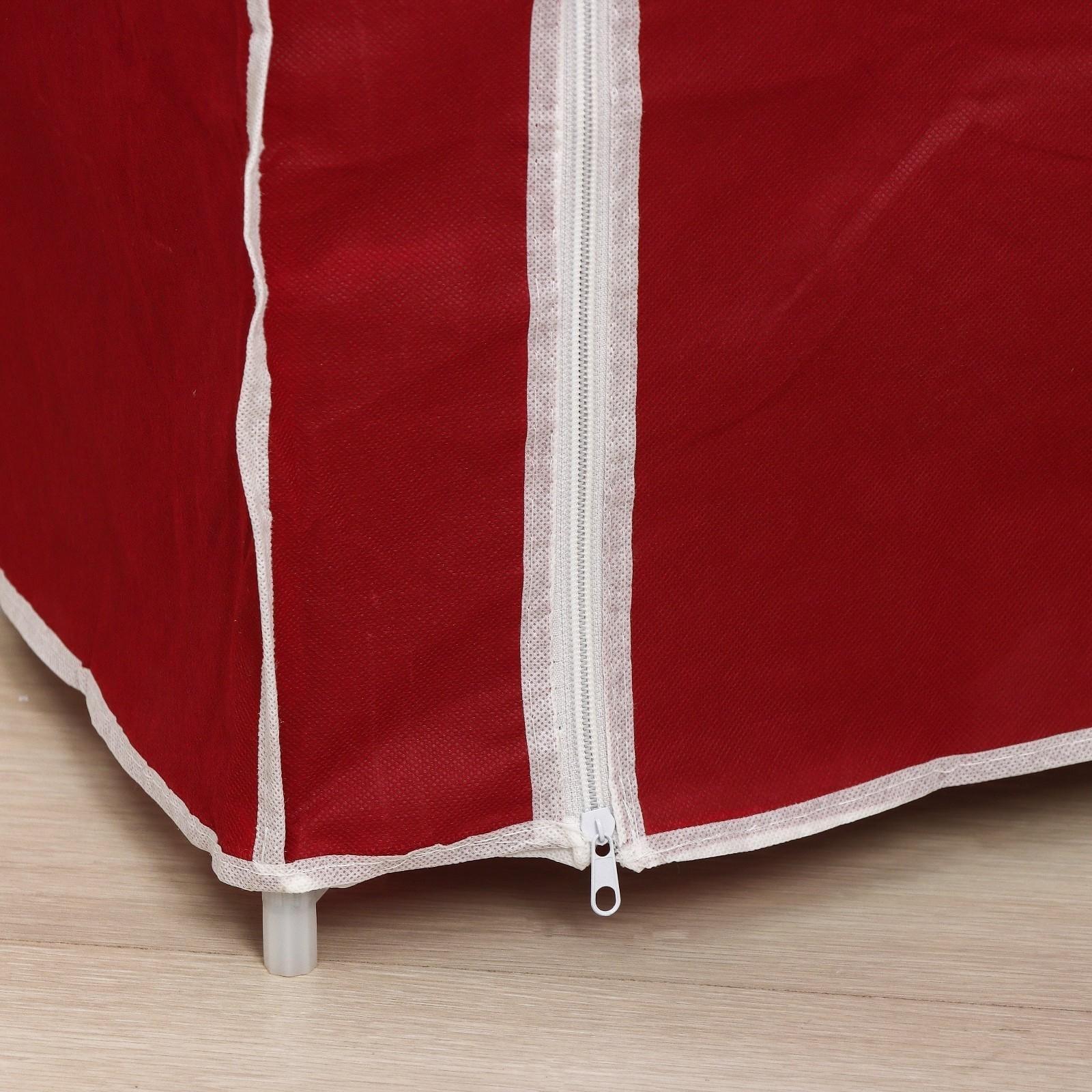 Обувница, 7 ярусов, 60×30×120 см, цвет бордовый