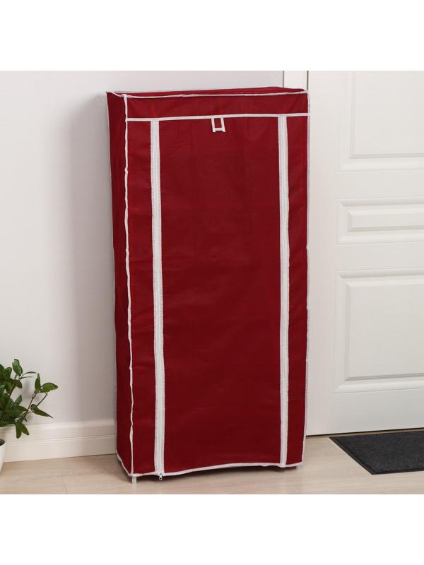 Обувница, 7 ярусов, 60×30×120 см, цвет бордовый