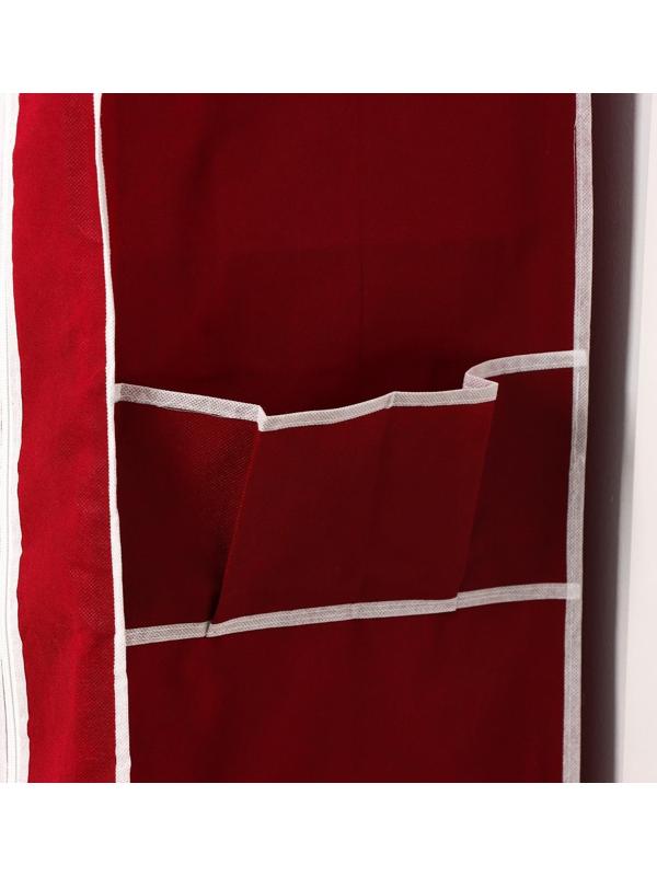 Обувница, 7 ярусов, 60×30×120 см, цвет бордовый