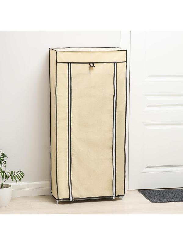 Обувница, 7 ярусов, 60×30×120 см, цвет бежевый