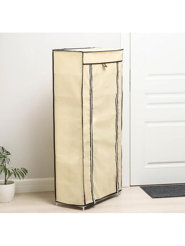 Обувница, 7 ярусов, 60×30×120 см, цвет бежевый