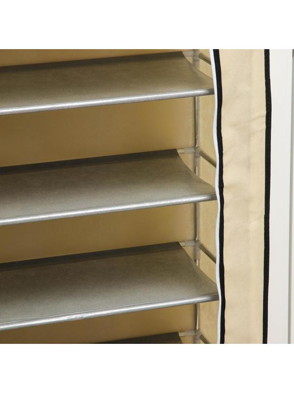 Обувница, 7 ярусов, 60×30×120 см, цвет бежевый