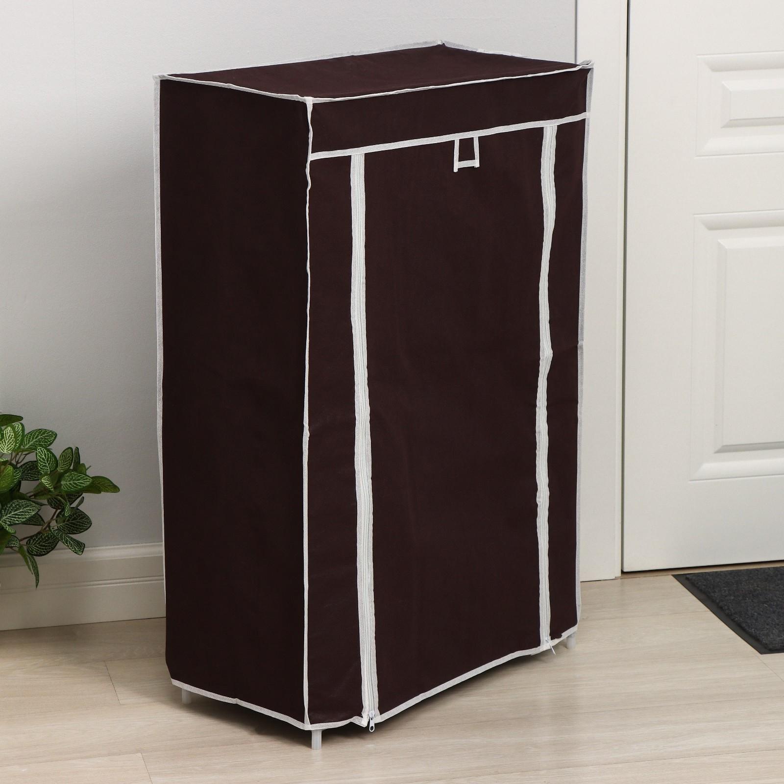 Обувница, 5 ярусов, 60×28×90 см, цвет кофейный