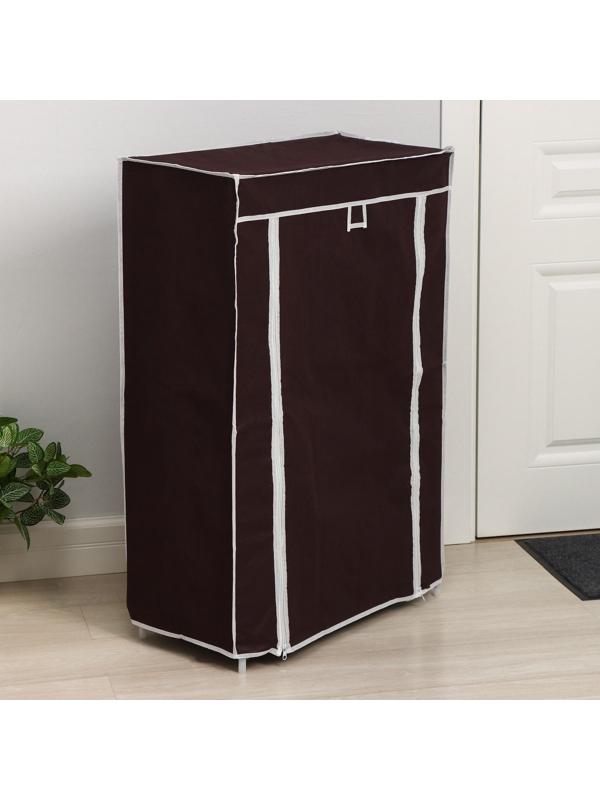 Обувница, 5 ярусов, 60×28×90 см, цвет кофейный