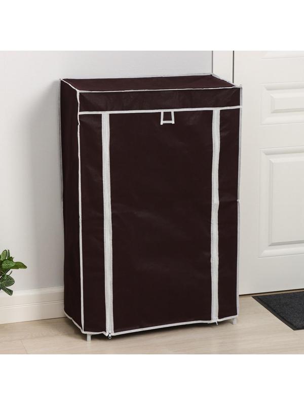 Обувница, 5 ярусов, 60×28×90 см, цвет кофейный