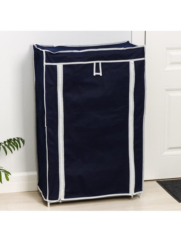 Обувница, 5 ярусов, 57×28×90 см, цвет синий