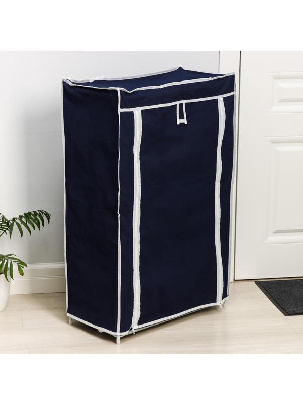 Обувница, 5 ярусов, 57×28×90 см, цвет синий