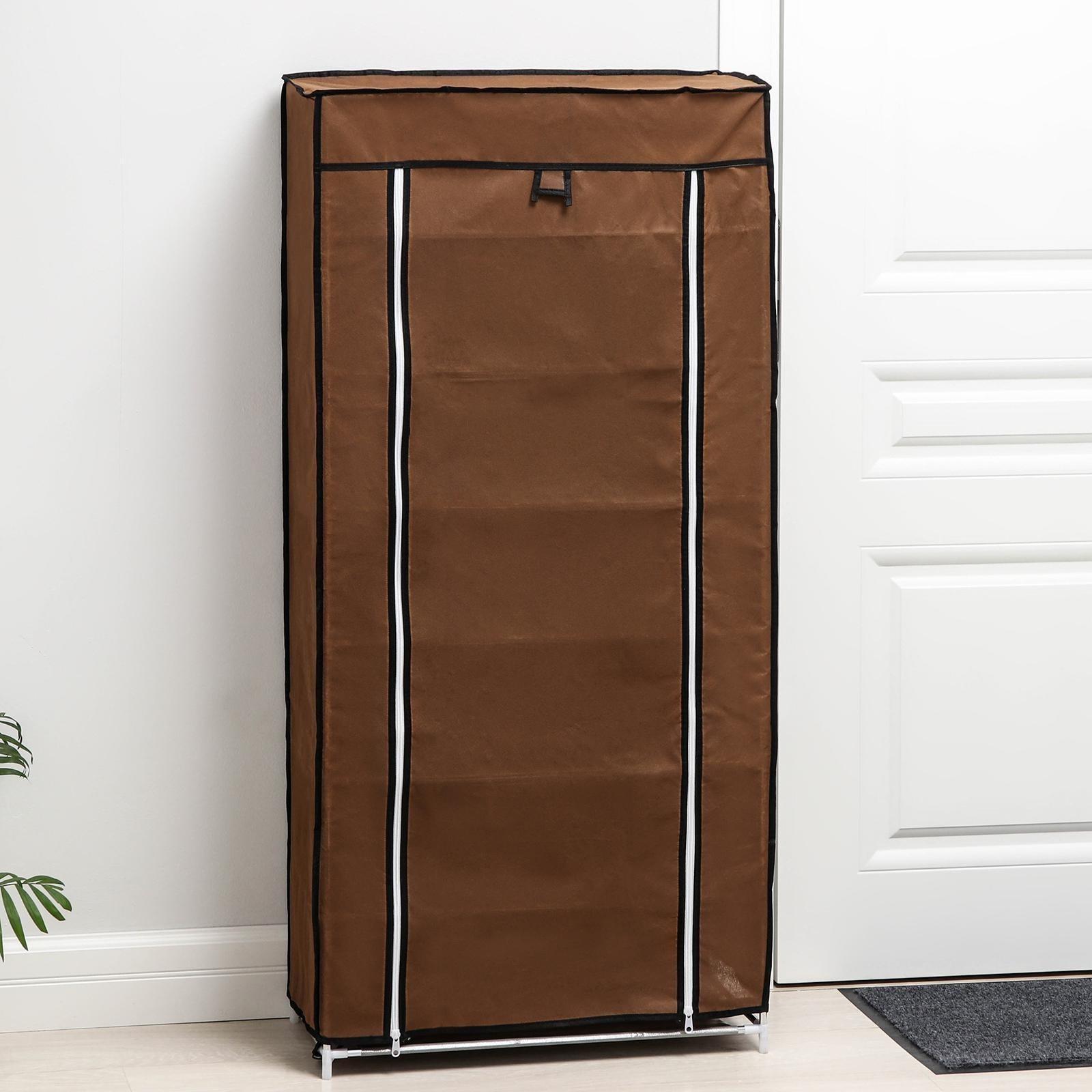 Обувница, 7 ярусов, 60×30×120 см, цвет кофейный