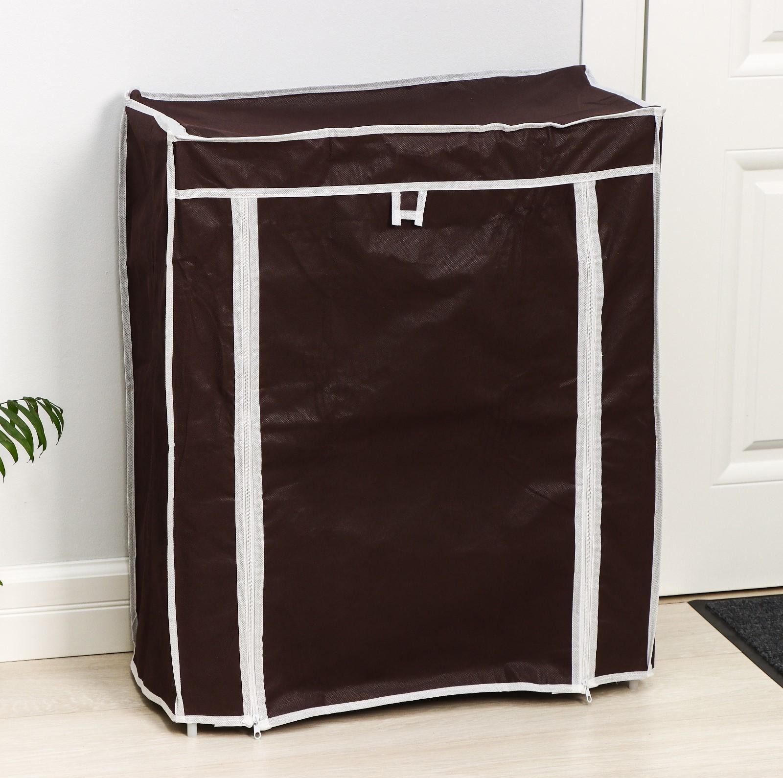 Обувница, 4 яруса, 57×28×72 см, цвет кофейный