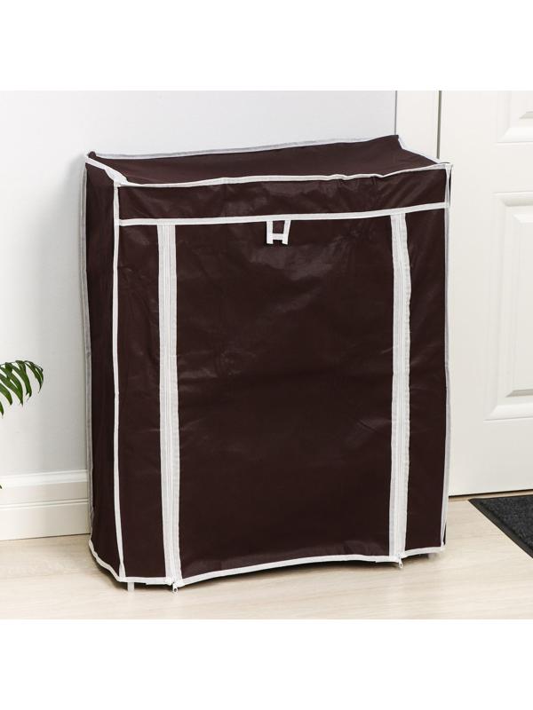 Обувница, 4 яруса, 57×28×72 см, цвет кофейный