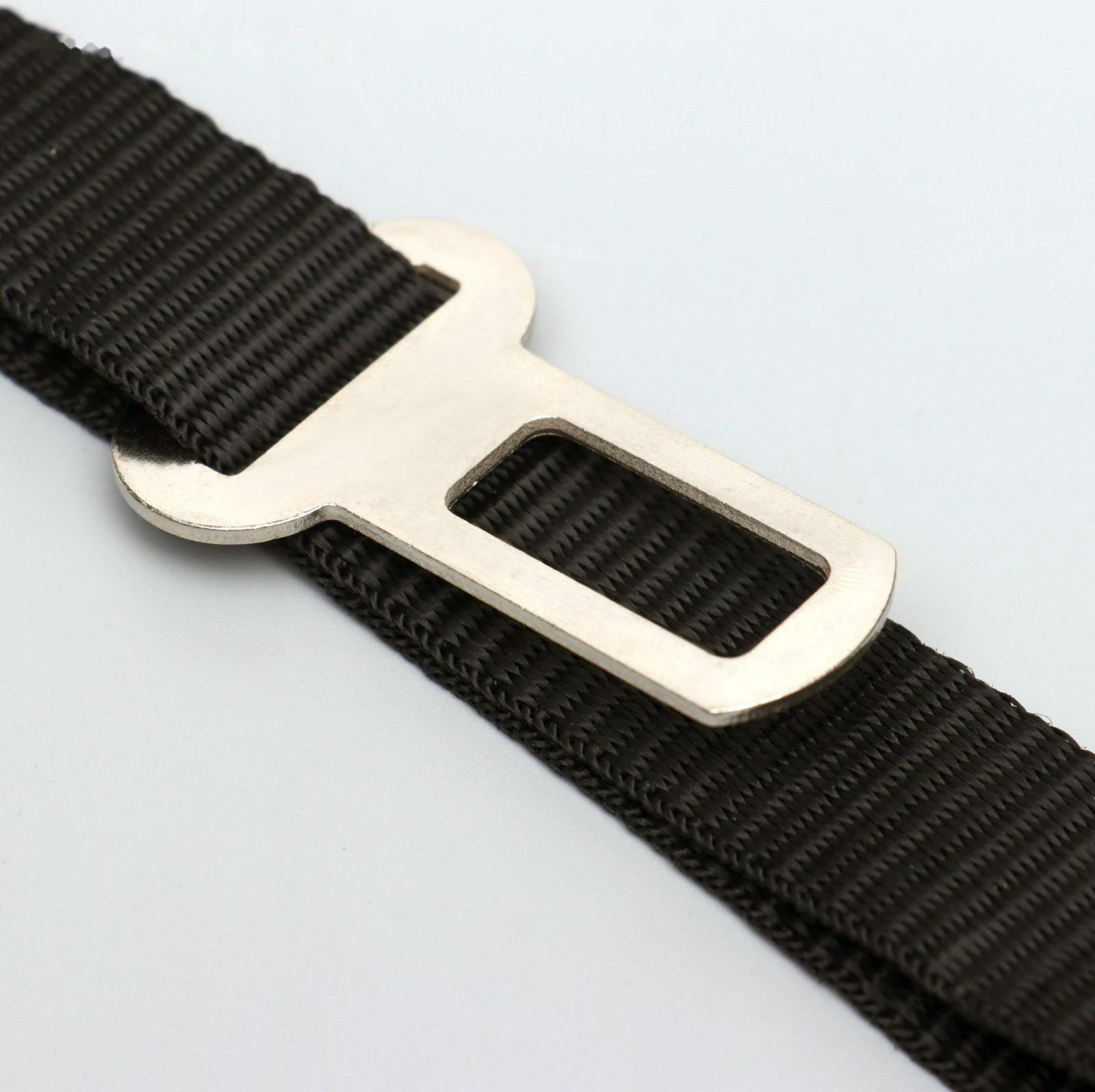 Автомобильный ремень безопасности для собак, 74 х 2,5 см, чёрный