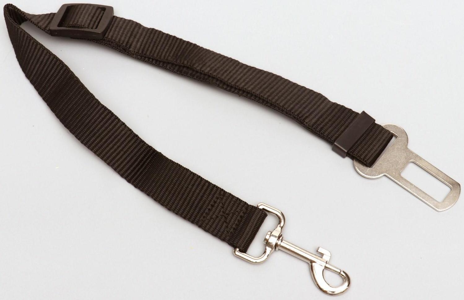 Автомобильный ремень безопасности для собак, 74 х 2,5 см, чёрный