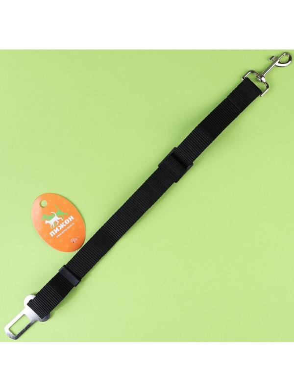 Автомобильный ремень безопасности для собак, 74 х 2,5 см, чёрный