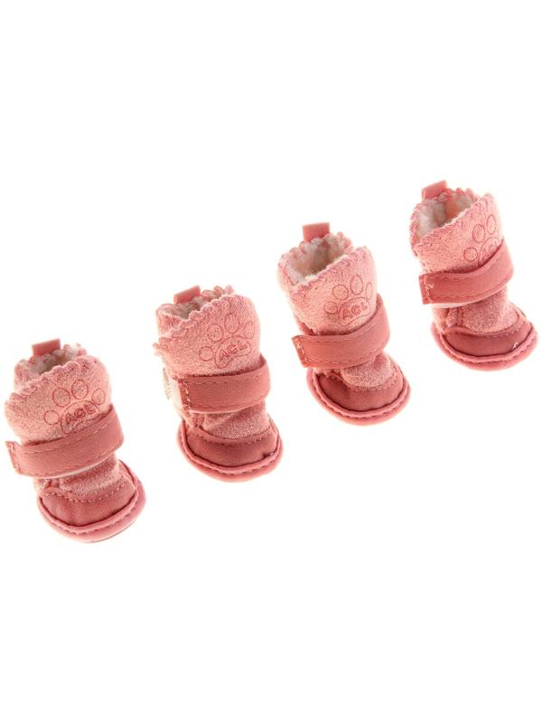 Ботинки Элеганс, набор 4 шт, размер 1 (подошва 4 х 3,2 см) розовые