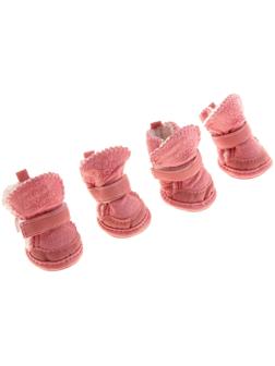 Ботинки Элеганс, набор 4 шт, размер 3 (подошва 5 х 4,2 см) розовые