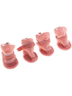 Ботинки Элеганс, набор 4 шт, размер 4 (подошва 5,5 х 4,5 см) розовые