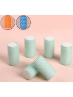 Бигуди «Липучка», d = 3 см, 6 см, 6 шт, цвет МИКС