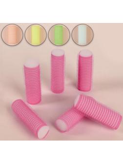 Бигуди «Липучка», d = 2 см, 6 см, 6 шт, цвет МИКС