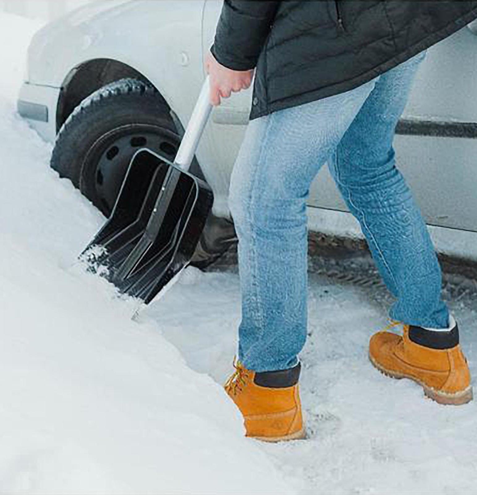 Лопата автомобильная из поликарбоната, ковш 345 × 260 мм, черенок 60 см