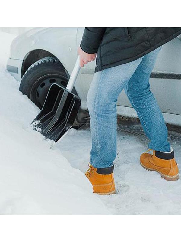 Лопата автомобильная из поликарбоната, ковш 345 × 260 мм, черенок 60 см