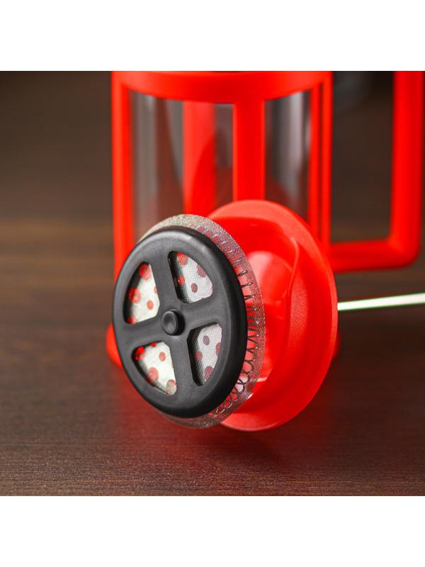 Френч-пресс Доляна «Классика» 350 мл, цвет красный