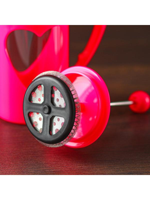 Френч-пресс Доляна «Комплимент», 350 мл, цвет малиновый