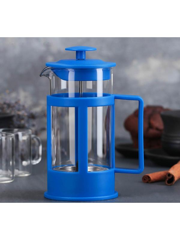 Френч-пресс Доляна «Классика», 350 мл, цвет синий