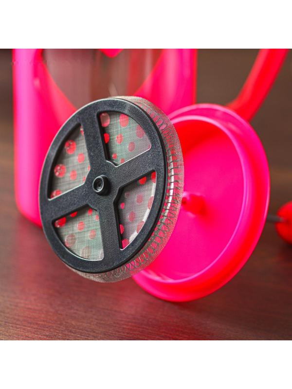 Френч-пресс Доляна «Комплимент», 800 мл, цвет малиновый