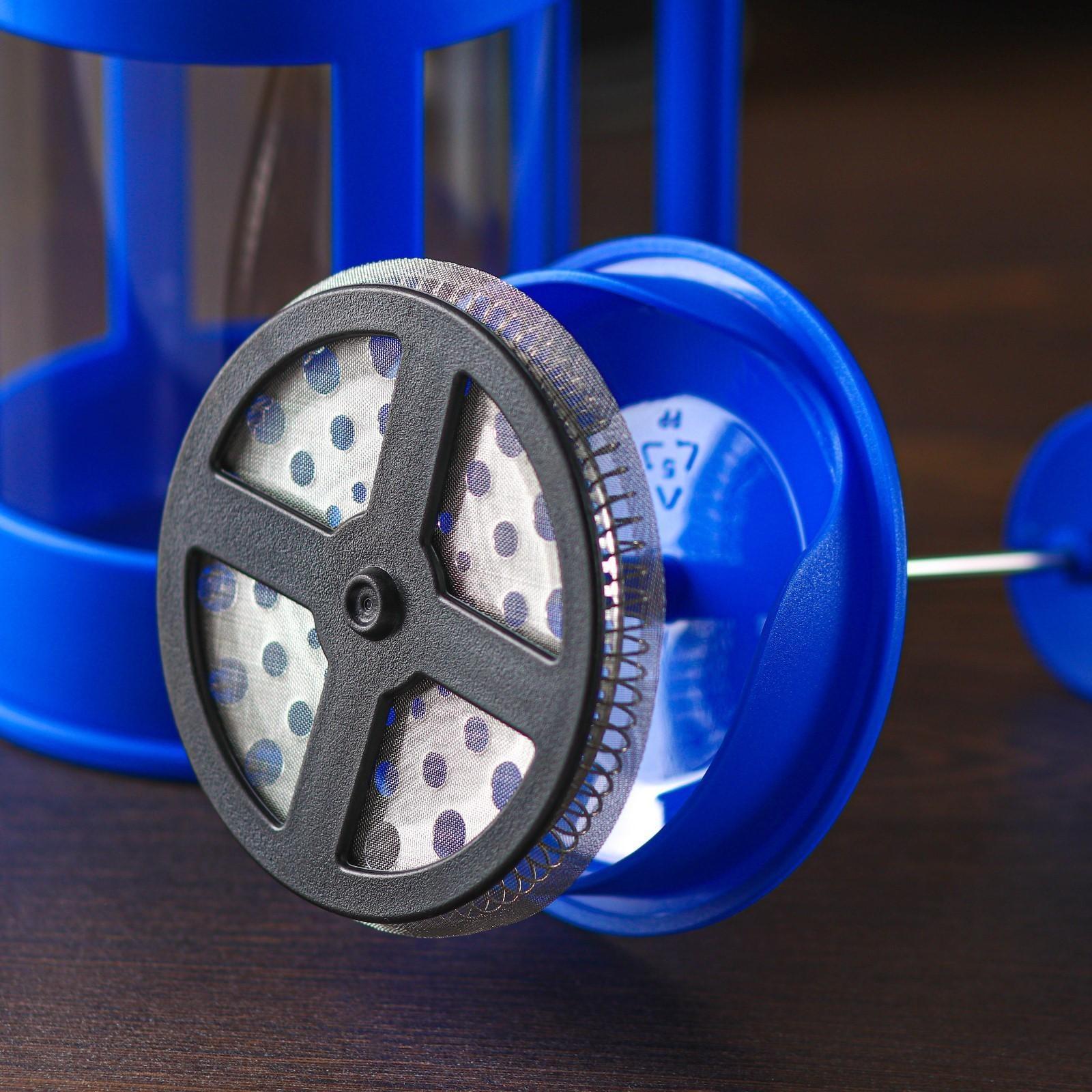 Френч-пресс Доляна «Классика», 800 мл, цвет синий