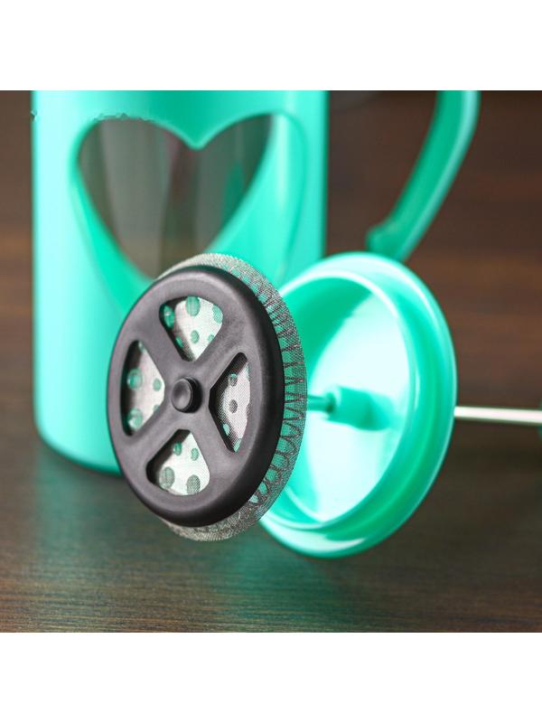 Френч-пресс Доляна «Комплимент», 350 мл, цвет бирюзовый