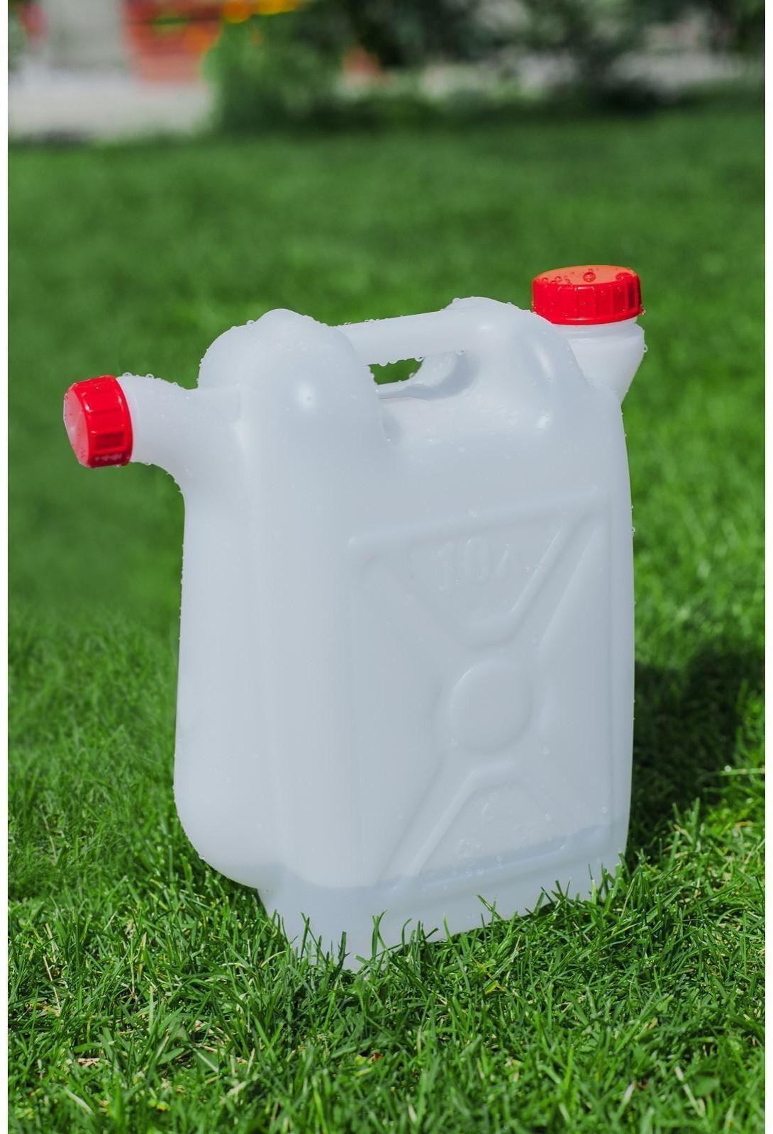 Канистра пищевая «Бочонок», 10 л, со сливом, белая