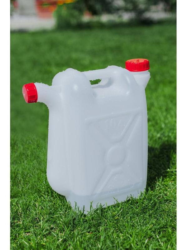 Канистра пищевая «Бочонок», 10 л, со сливом, белая