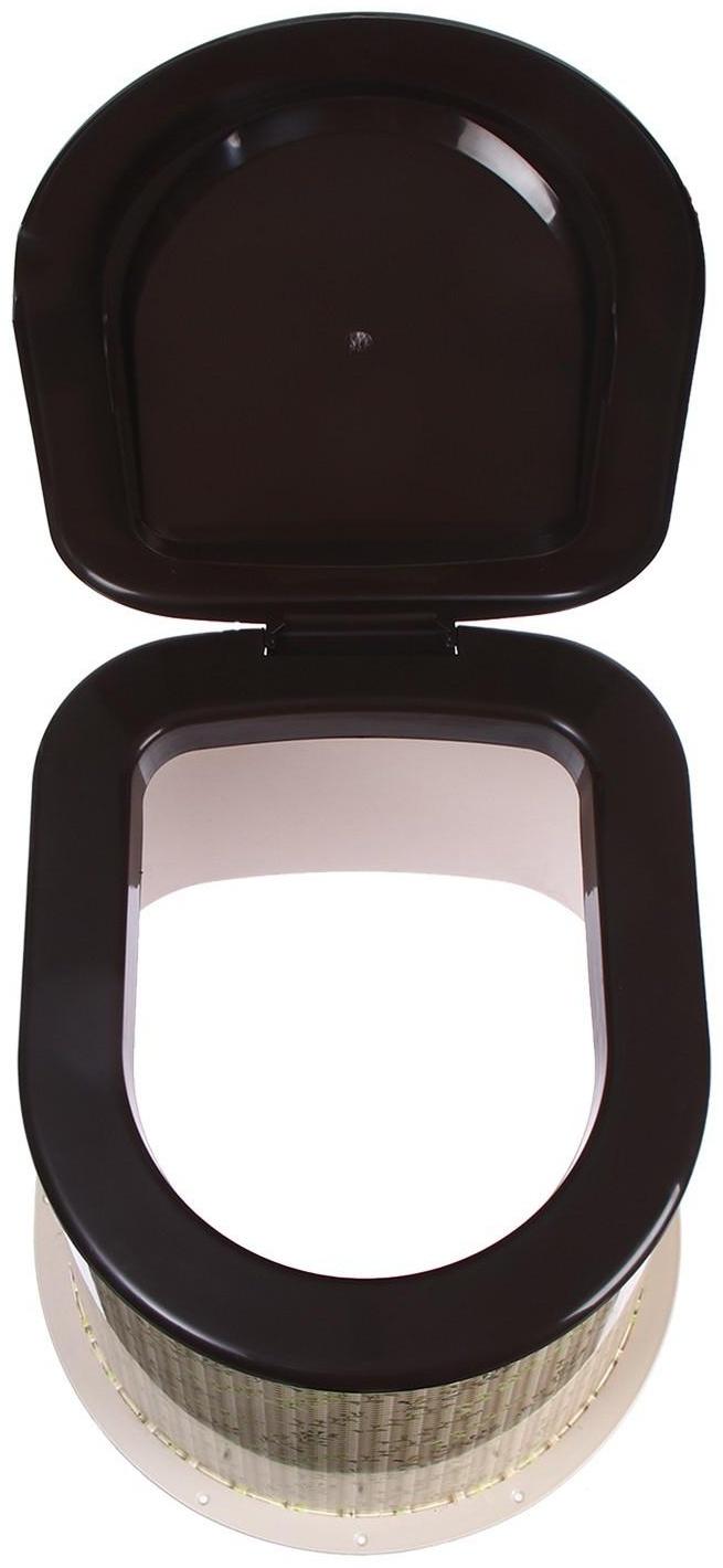 Туалет дачный, h = 36 см, без дна, с отверстиями для крепления к полу, бежевый