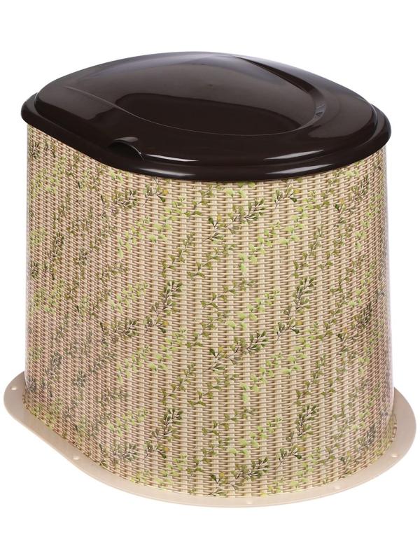 Туалет дачный, h = 36 см, без дна, с отверстиями для крепления к полу, бежевый