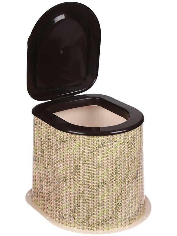 Туалет дачный, h = 36 см, без дна, с отверстиями для крепления к полу, бежевый