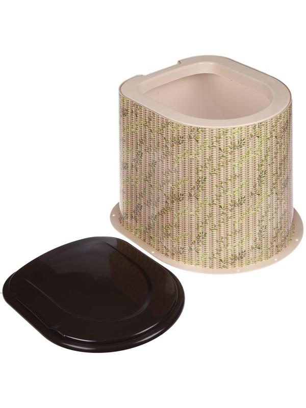 Туалет дачный, h = 36 см, без дна, с отверстиями для крепления к полу, бежевый