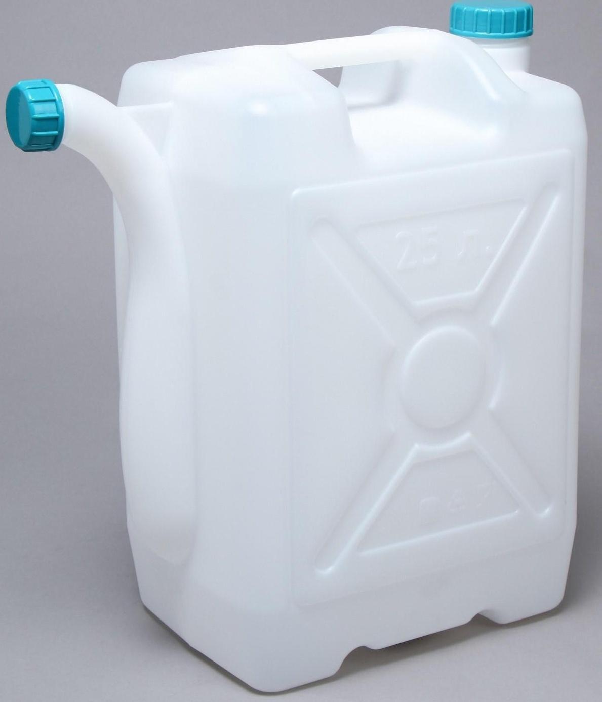 Канистра пищевая «Бочонок», 25 л, со сливом, белая