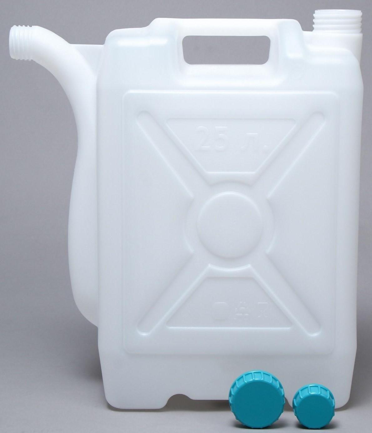 Канистра пищевая «Бочонок», 25 л, со сливом, белая