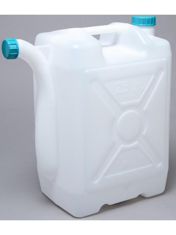 Канистра пищевая «Бочонок», 25 л, со сливом, белая