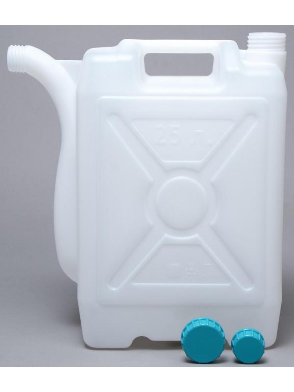 Канистра пищевая «Бочонок», 25 л, со сливом, белая