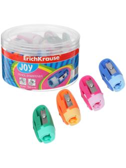 Точилка 1 отверстие Erich Krause JOY, отверстие диаметром 8 мм, микс