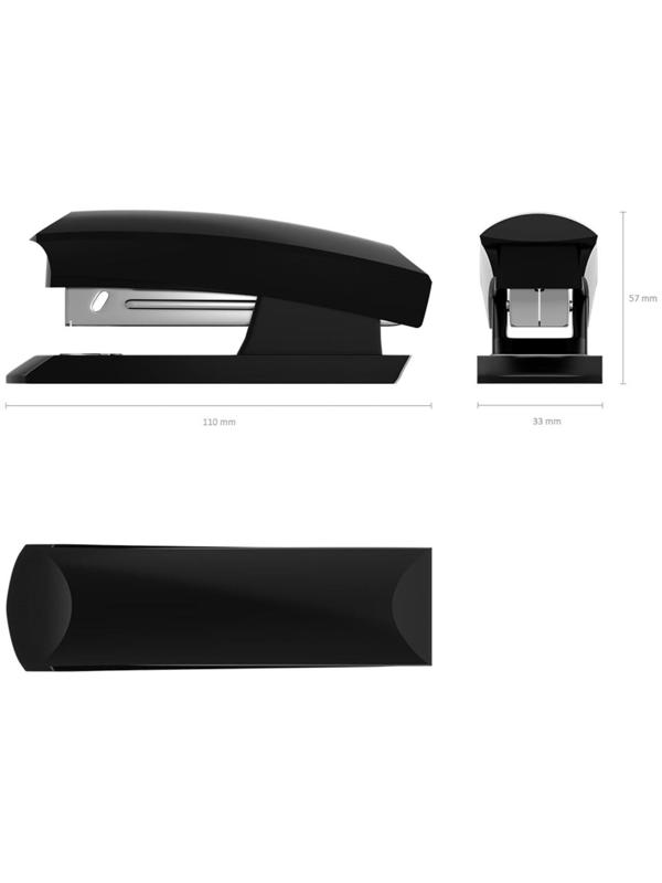 Степлер ErichKrause ECO, № 24/6 и 26/6, до 30 листов, чёрный