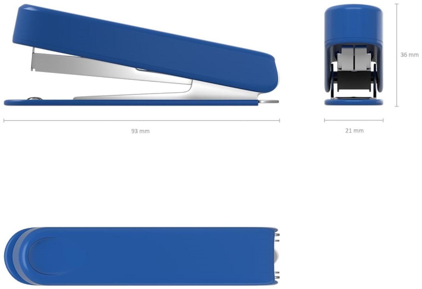 Степлер ErichKrause № 10, до 15 листов, встроенный антистеплер, вмещает до 50 скоб, глубина закладки бумаги до 51 мм, микс
