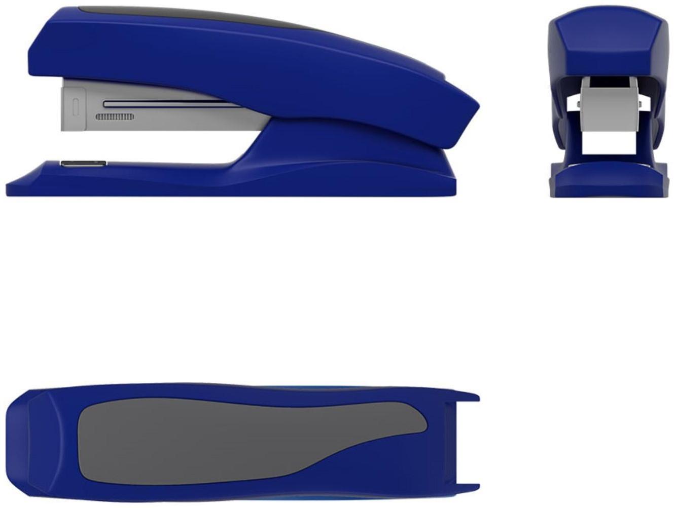 Степлер №24/6, 26/6 до 30 листов ErichKrause Elegance Half-strip, вмещает до 100 скоб, глубина закладки бумаги до 55мм, микс