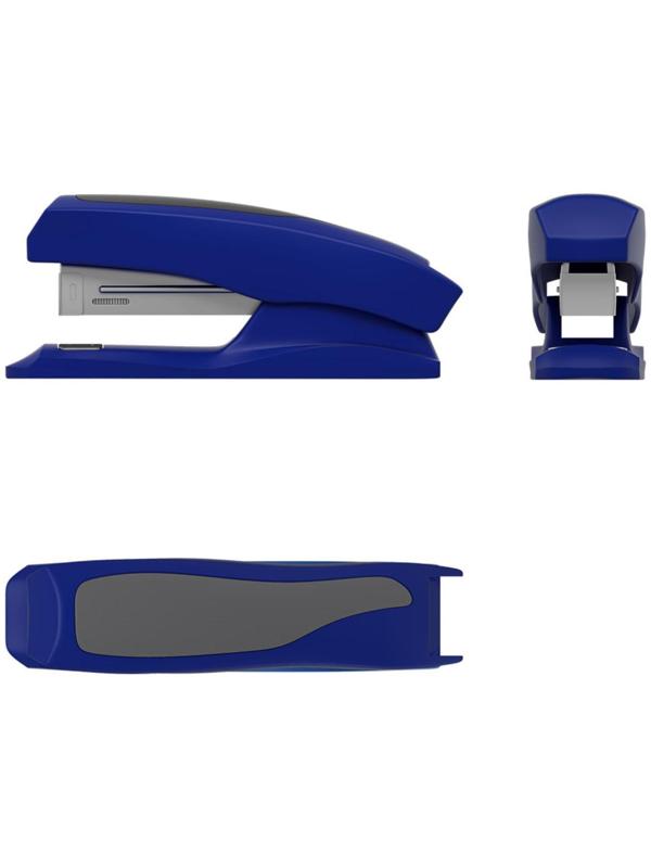 Степлер №24/6, 26/6 до 30 листов ErichKrause Elegance Half-strip, вмещает до 100 скоб, глубина закладки бумаги до 55мм, микс