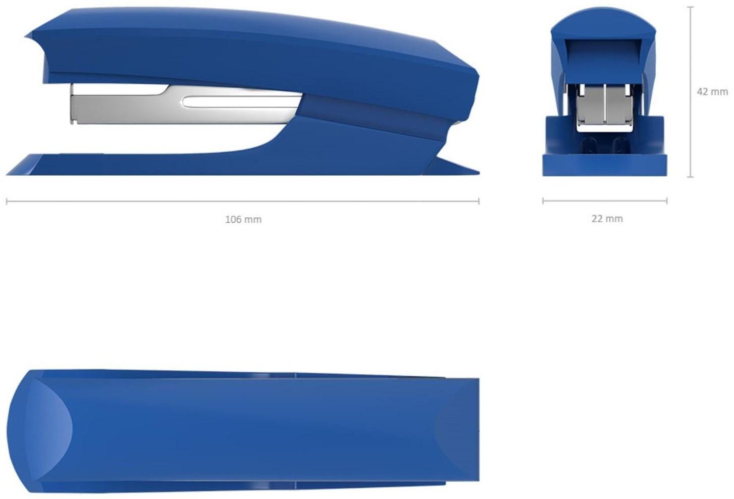 Степлер ErichKrause ECO № 10, до 20 листов, встроенный антистеплер, микс