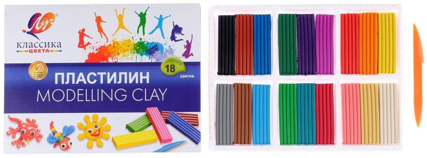 Пластилин 18 цветов 360 г 
